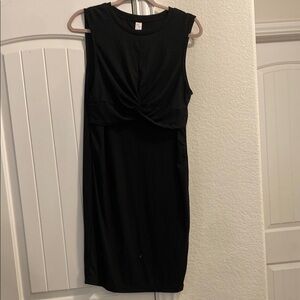NWT Verdusa Maternity Black Twist Front Bodycon Sleeveless Dress, XL